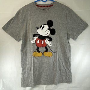 Disney Mickey Mouse Men’s Grey Graphic  T Shirt Size Large